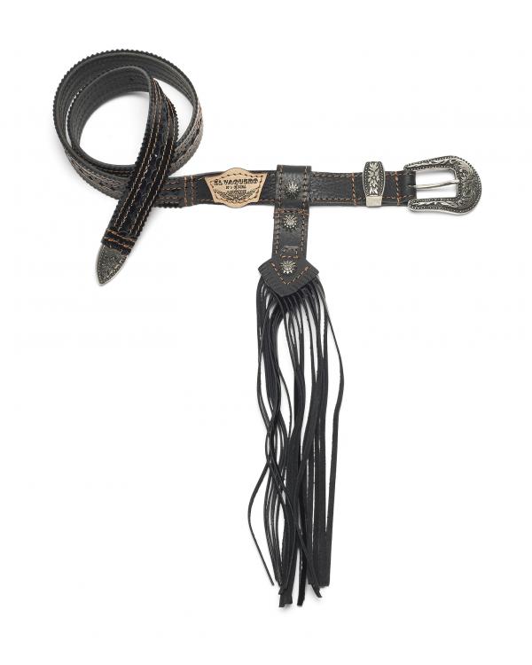 STUDDED LEATHER BELT YONAGUNI LUXE NIGHT